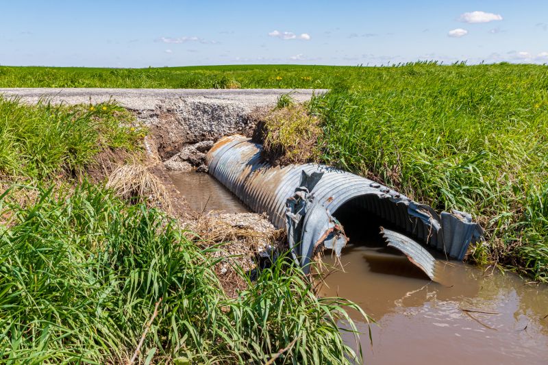Clogged Culvert Before Cleaning